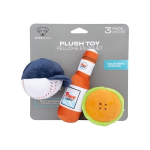 One Paw, Boys Night Set Dog Toys, 3 Toys, Plush