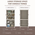 thumbnail image 4 of HOMCOM 64" Kitchen Pantry Storage Cabinet with Adjustable Shelves, White, 4 of 10