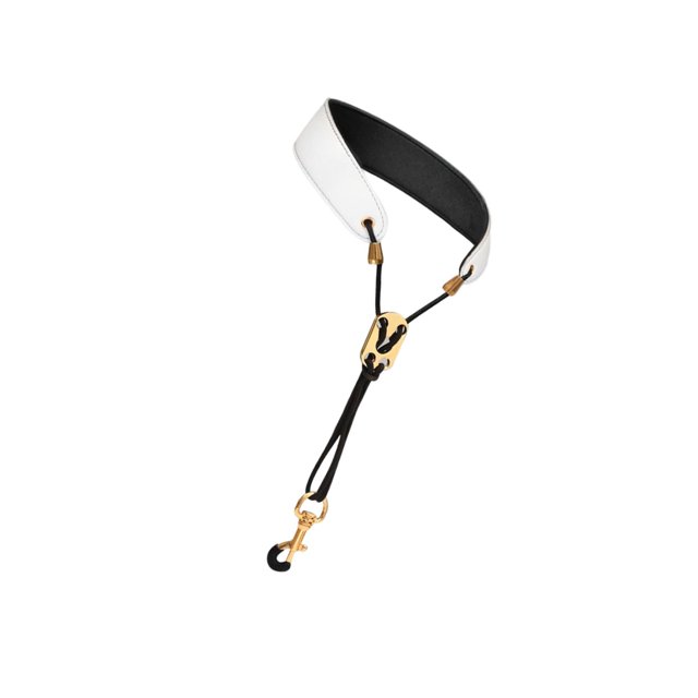 Redempat Sangle de Cou pour Saxophone Rembourrée Confortable pour Saxophone Basse Clarinette Soprano Blanc 45cm 1Ensemble