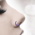 thumbnail image 4 of 2 pcs Unisex Surgical Titanium Steel Open Nose Ring Nose Piercing Stud 6mm (Purple), 4 of 4