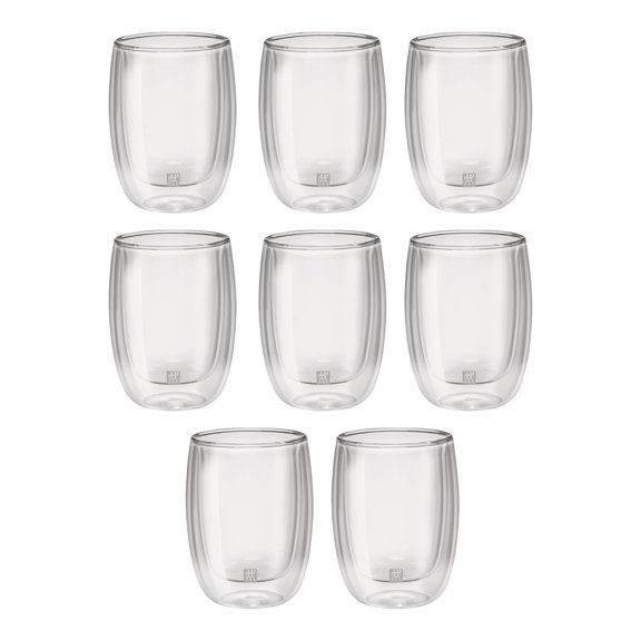 ZWILLING Sorrento 8 Piece Coffee Glass Set - Value Pack, Transparent