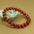thumbnail image 3 of Angelstones Bracelet Extensible Unisexe en Perles Rondes 8 mm en Agate Rouge Naturelle à Six Mots 7 Pouces, 3 of 4