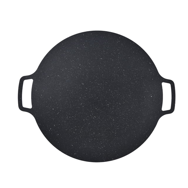Plaque de Barbecue Ronde, Poêle de Gril BBQ Coréenne Plateau de Grillade Coréen Gril BBQ Coréen Robuste et Durable
