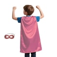 thumbnail image 1 of TOPTIE Satin Superhero Costume Capes & Mask Set for Holiday Festivals, 1 of 8