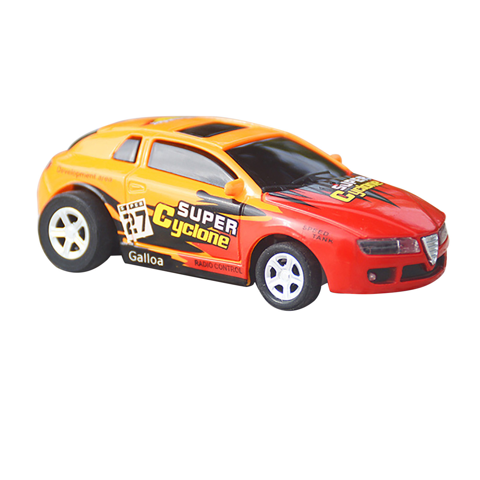 A Mini Rc Car 2.4G Remote Control Racing Toy With 4 Channels Drift Racing Car Toy With Front Rear Lights Roadblocks For Boys Girls 40 Feet Control Distance