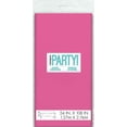 thumbnail image 3 of Nappe de table rectangulaire en plastique rose vif, 54" x 108", 3 of 3