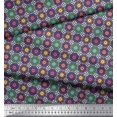 thumbnail image 2 of Soimoi Polyester Crepe Fabric Floral Mandala Printed Craft Fabric by The Yard 52 Inch Wide, 2 of 3