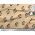 thumbnail image 2 of Soimoi Velvet Fabric Leaves & Floral Block Print Fabric by Yard 58 Inch Wide, 2 of 3