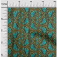 thumbnail image 1 of oneOone Cotton Poplin Fabric Leaves & Floral Block Print Fabric BTY 56 Inch Wide, 1 of 4