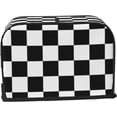 thumbnail image 2 of Toaster Cover 2 Slice Black and White Checkered Dustproof Bread Maker Cover Fingerprint Bakeware Protection Wide Slot Toaster Bag Reusable Kitchen Small Appliance Cover TC278, 2 of 6