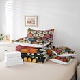 thumbnail image 5 of YST Ensemble de Douillette Groovy à Fleurs avec Draps 7 Pcs Format Simple Marguerite Colorée Lit en Sac Ensemble de Literie Rétro Floral des Années 60 70 pour Enfants Adultes, Mignon Ensemble de Lit Hippie à Fleurs Réversible, 5 of 5