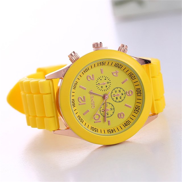 TIMIFIS Watches for Women Fashion Silicone Three Eyes Candy Color Ladies Round Watch ummer