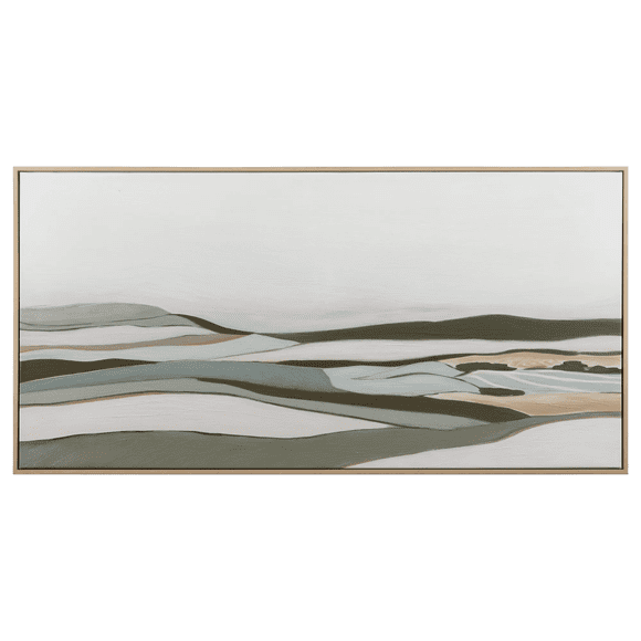 Bouclair Multicolour Country Landscape Framed Art 48 X 24 in (121.92 X 60.96 cm)