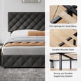 thumbnail image 4 of CazToi Queen Size Storage Bed 4 Drawers Adjustable Headboard 1000LB Capacity PU Leather Bed Frame, 4 of 8