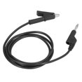 thumbnail image 1 of Banana Plug Test Leads, 10mm Opening Electrical Portable Test Flexible Brass Cable Silicone Sheath  For Multimeter Black, 1 of 8