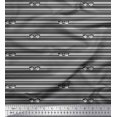 thumbnail image 1 of Soimoi Gray Rayon Fabric Text & Goggles Stripe Fabric Prints By Yard 42 Inch Wide, 1 of 5
