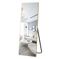 thumbnail image 1 of NeuType Full Length Mirror Floor Rectangle Gold 55"x16", 1 of 9