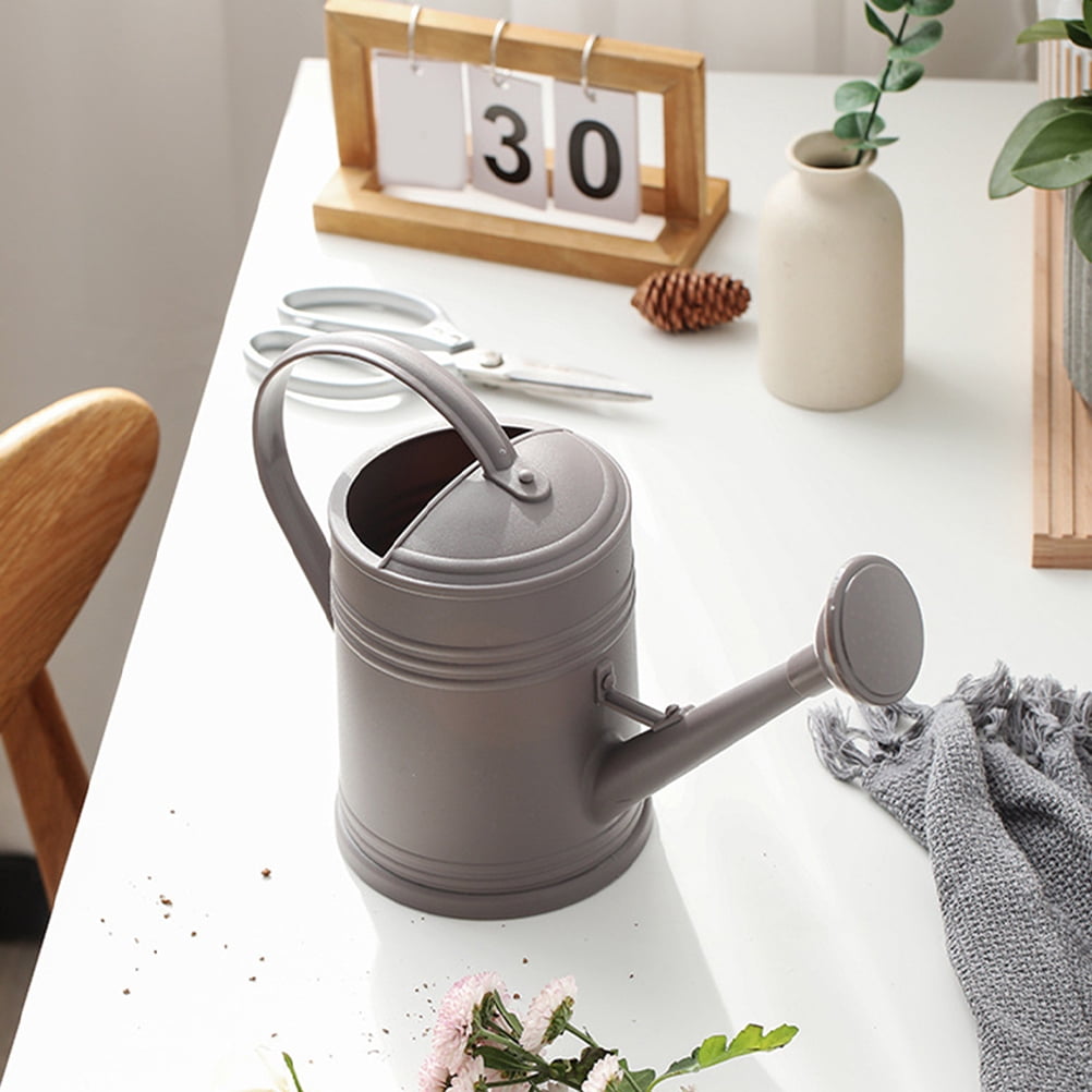 Raindrops Portable Dark Grey Watering Can for Garden and Potted Plant Spraying Tasks