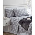 thumbnail image 4 of Holiday Microfiber 4 Pc Twin Sheet Set with Throw Bedding, Twin, Gray, 4 of 5