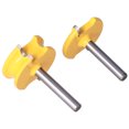 thumbnail image 4 of CHICIRIS Ensemble de Bits pour Routeur à Fentes, 2 Pcs Ensemble de Bits pour Routeur 1/4 Po Tige Argent Jaune Perles Joint Bits pour Menuiserie, Ensemble de Bits pour Routeur de Menuiserie, 4 of 8
