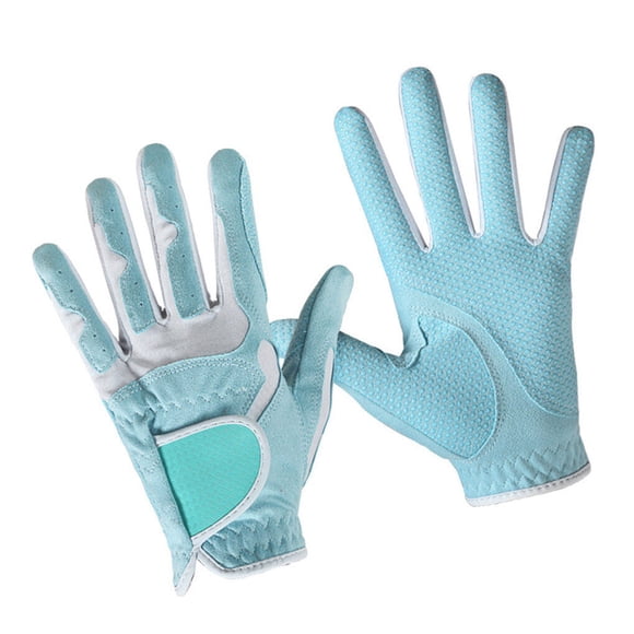 maskred 1 Paire pour Gants de Golf Femmes Antidérapant Microfibre Élastique Respirant Mitaine Bleu Taille 20