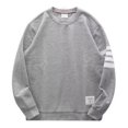 thumbnail image 1 of Chandail Sans Capuche pour Homme, Décontracté, Uni, Manches Longues, Col Rond, Haut Mode, Confortable, Respirant, Doux, Chandail à Enfiler pour Homme, 1 of 2