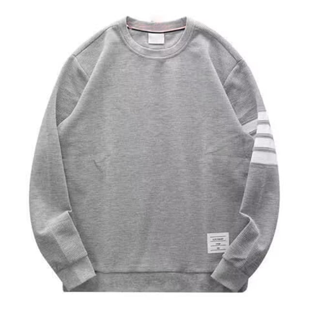 Chandail Sans Capuche pour Homme, Décontracté, Uni, Manches Longues, Col Rond, Haut Mode, Confortable, Respirant, Doux, Chandail à Enfiler pour Homme