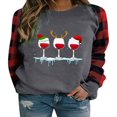 thumbnail image 1 of MesaSe Chandails de Noël pour Femmes Manches Longues Imprimés Chandails Moches Col Patchwork Chandail Chandails en Molleton, 1 of 4