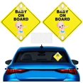 thumbnail image 1 of 2Pcs Baby on Board Car Warning, Baby and Child on Board Sticker, Removable Car Window Sign with 2 Suction Cups Car, 1 of 5