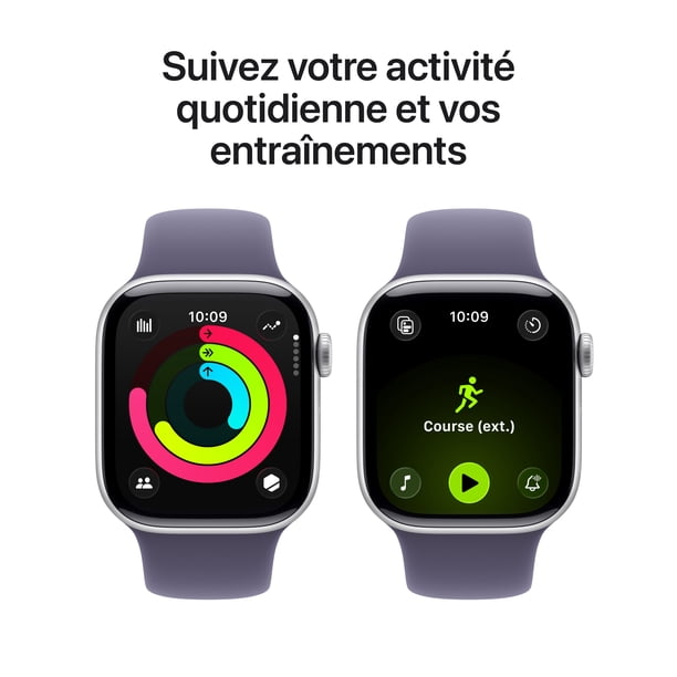 Apple Watch Series 11 GPS 42mm Silver Aluminium Case with Purple