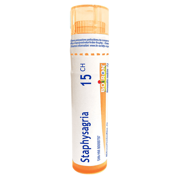 Boiron Staphysagria 15CH – 4g (Env. 80 Granules) – Médicament Homéopathique pour un Soulagement Ciblé
