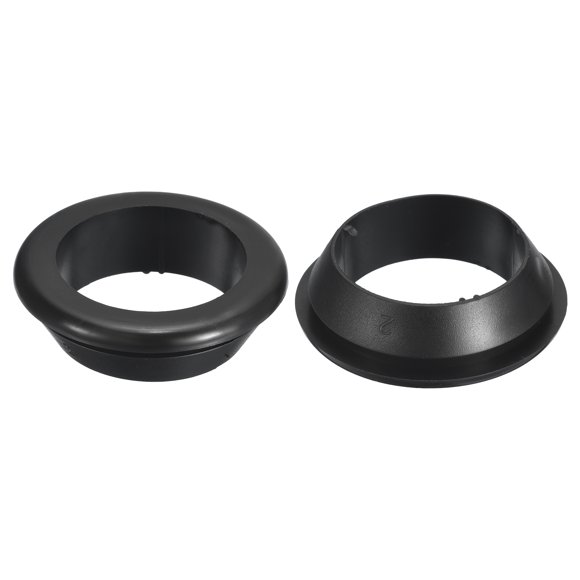 Unique Bargains 2 Pcs Rubber Grommets, 40mm ID 50mm Drill Hole Double Sided Hollow Firewall Hole Plugs, Black