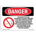 thumbnail image 1 of SignMission OS-DS-A-710-L-2320 Panneau de Danger OSHA 7 x 10 Po - Isolation de la Suppression d'Incendie, 1 of 1