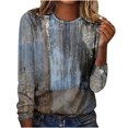 thumbnail image 2 of EQWLJWE Chandails à Manches Longues Tor Femmes Grande Taille Chandail à Col Rond Imprimé pour Femmes Haut Décontracté à Manches Longues pour Femmes Vêtements d'Automne pour Femmes, 2 of 4