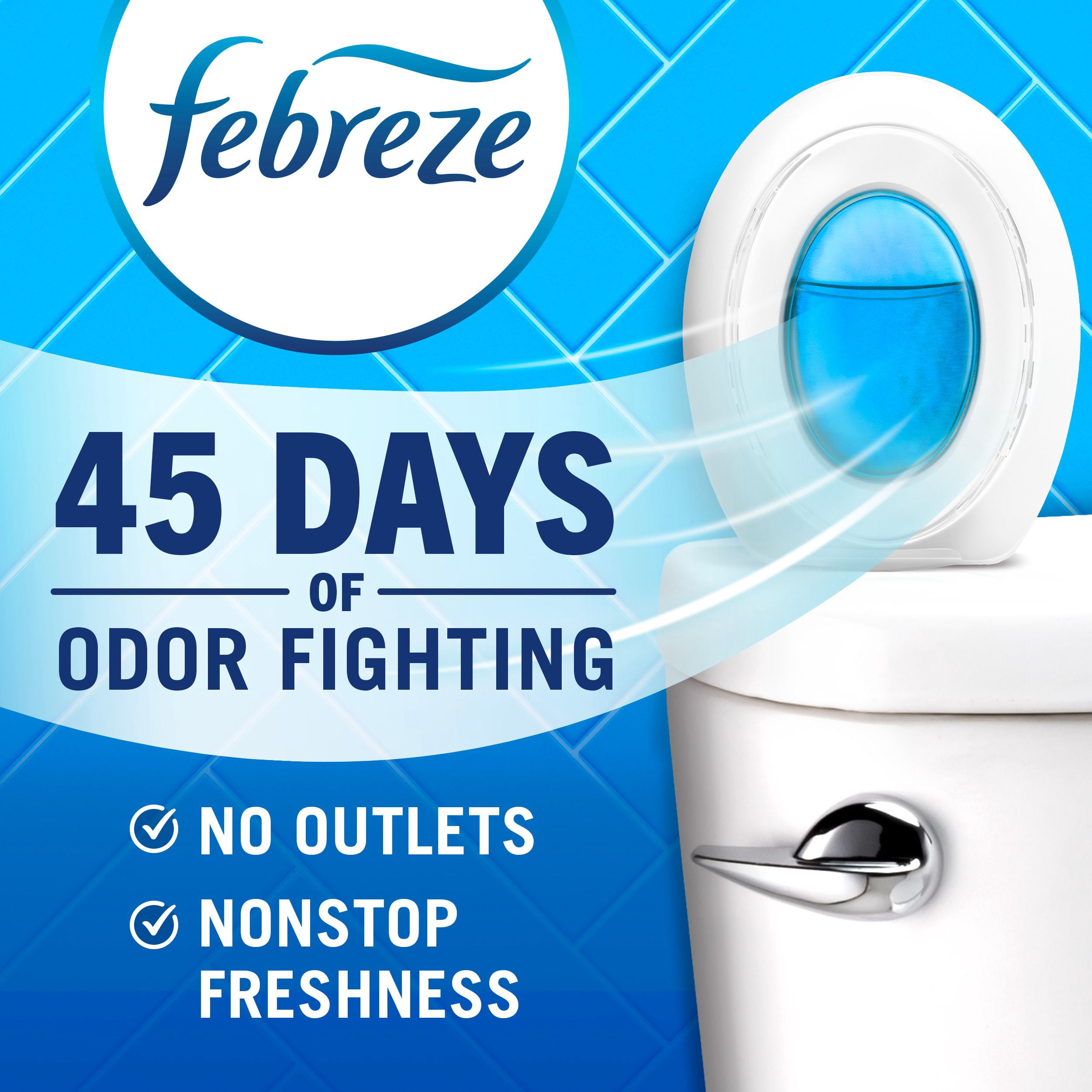 Febreze Bathroom Air Freshener, Odor-Fighting, Gain Moonlight Breeze Scent 1ct