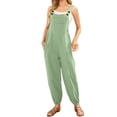 thumbnail image 1 of B91xZ Womens Overalls Workout Ribbed Sleeveless Sport Jumpsuits,Mint Green M, 1 of 5