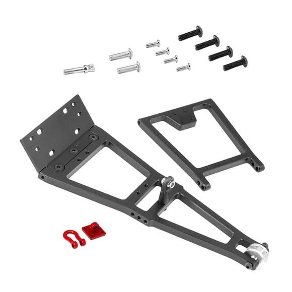 KLKCMS Truck Tow Crane Arm Wrecker Kit for 1/10 RC Crawler and Trailer Double Stent black