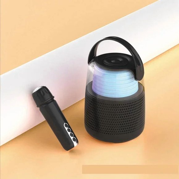 Portable Desktop Mini Voice Amplifier Megaphone Radio KTV Microphone LED Light ,Comfortable and Portable