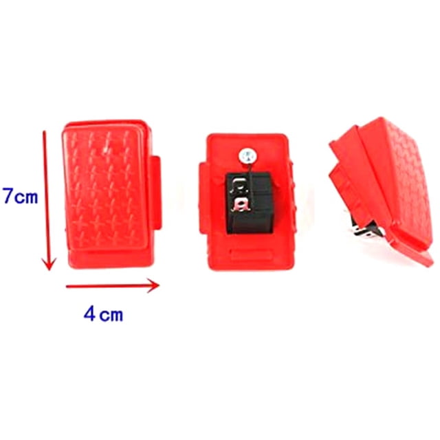 BTOER 6V/12V Foot Pedal Reset Control Switch Kids Ride On Car Wheels Power Accelerator Reset-Control Foot Pedal Switch Accessories