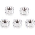 thumbnail image 1 of Graflsoa Stainless Steel DIN934 Hex Nuts, White Zinc Plated, 5PCS Set, M-4 Size, Durable & Smooth Finish, 1 of 6