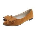 thumbnail image 2 of Cameland Chaussures Confortables pour Femmes Décontractées Nouvelles à Bouche Peu Profonde en Suède avec Nœud à Enfiler Chaussures Plates, 2 of 3
