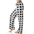 thumbnail image 2 of Dealovy Pajama Pants for Women High Waisted Plaid Pjs Bottoms Drawstring Color Block Comfy Lounge Trousers, 2 of 5