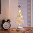 thumbnail image 3 of Christmas Tree Topper Christmas Tree Table Lamp Christmas Tree Table Lamp Battery Powered 30Led Bright and Safe Warm Gold Bedroom Stair Light (Christmas,Warm White) Christmas Tree Lights, 3 of 6