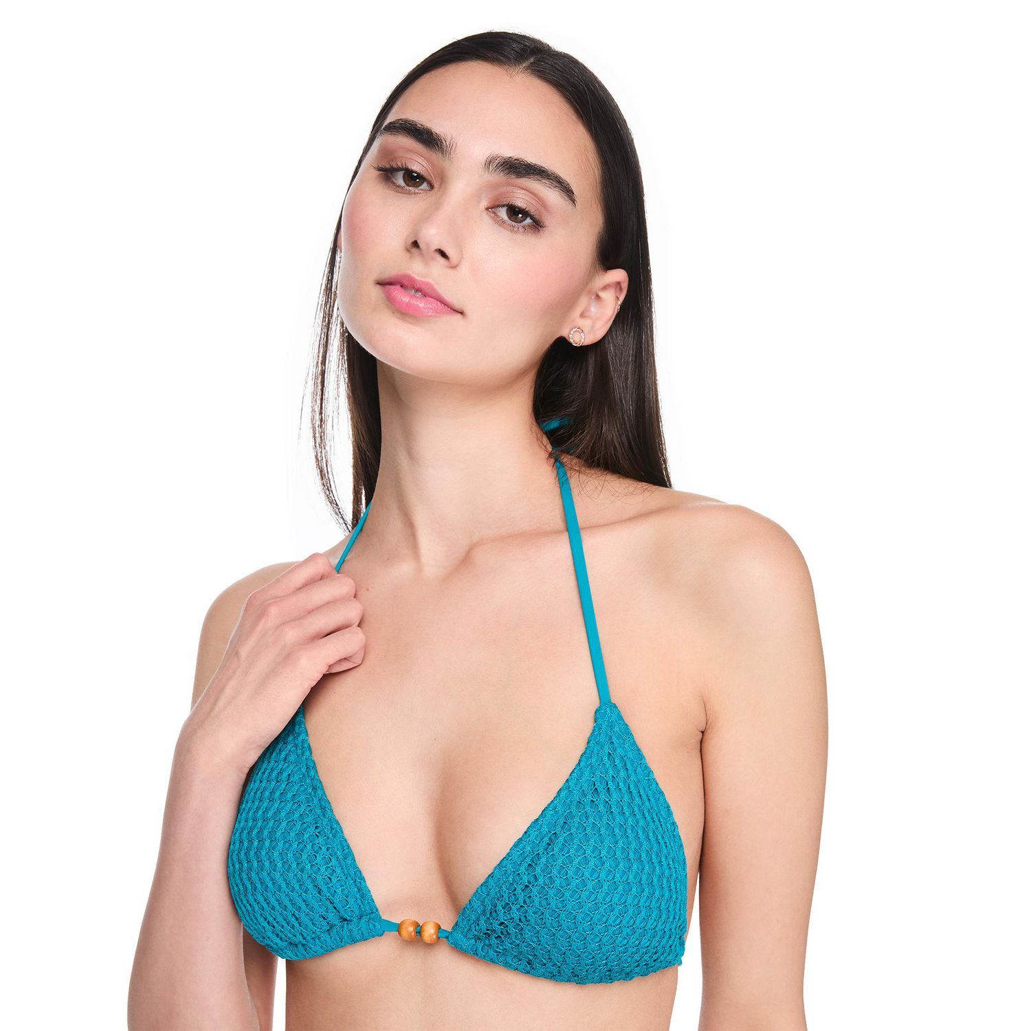 No Boundaries Women's String Bikini Top