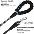 thumbnail image 3 of jenico Long Dog Leash 20FT: Heavy Duty Rope Leashes for Dogs Training with Swivel Lockable Hook Reflective Threads Bungee and Padded Handle - Dog Lead for Large Small Medium Dogs Outside Walking, 3 of 7