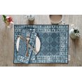 thumbnail image 2 of Vargottam Napperons - Napperon pour Table à Manger, Ensemble de 4 - Serviette en Coton Imprimée et Réversible - Napperons d'Intérieur pour Table de Maison et de Cuisine - Bloc Batik Asiatique (Bleu Sarcelle), 2 of 5