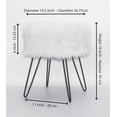 thumbnail image 2 of Pixie Pouf Rond, Pouf, Repose-Pieds, Tabouret Repose-Pieds, 2 of 2