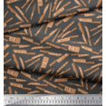 thumbnail image 3 of Soimoi Gray Velvet Fabric Text & Knife Kitchen Print Fabric by Yard 58 Inch Wide, 3 of 3