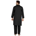thumbnail image 4 of Atasi Ensemble Kurta Pyjama 2 Pcs pour Homme, Col Henley, Kurta Long Décontracté, 4 of 7
