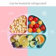 thumbnail image 3 of Mistaha Silicone Baby Plates Unbreakable Divided Suction Plate for Rice Fruits Snacks Highchair Camp, 3 of 8